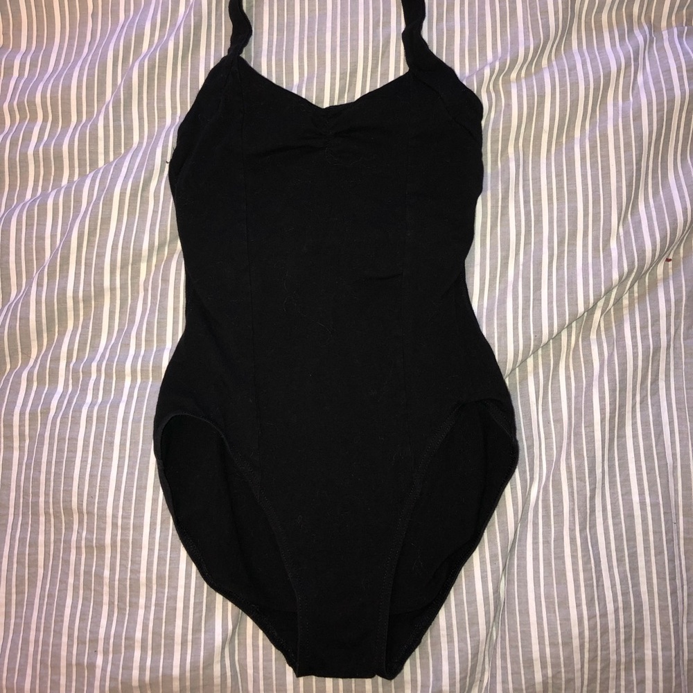 Capezio-EUC- black halter leotard